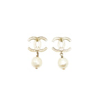 Chanel CC and Pearl Earrings