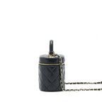 Chanel Trendy CC Round Vanity Case Crossbody Bag Lambskin Black LGHW
