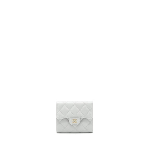 Chanel Classic Small Flap Wallet caviar Grey LGHW