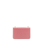 Chanel Chevron trendy CC Wallet on Chain Lambskin pink LGHW
