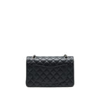 Chanel Small Classic Double flap Bag Lambskin Black SHW (microchip)
