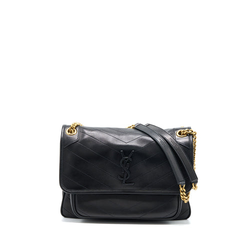 Saint Laurent Medium Niki Bag Lambskin Black GHW