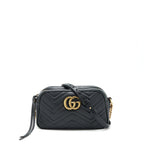 Gucci Marmont small matelasse shoulder bag black GHW