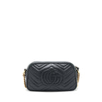 Gucci Marmont small matelasse shoulder bag black GHW