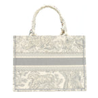 Dior Small Dior Book Tote Gray Toile de Jouy Embroidery an extra Dior twilly