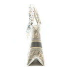 Dior Small Dior Book Tote Gray Toile de Jouy Embroidery an extra Dior twilly