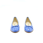 Chanel Size 37 Cap Toe Ballerina Flats Patent Calfskin Blue