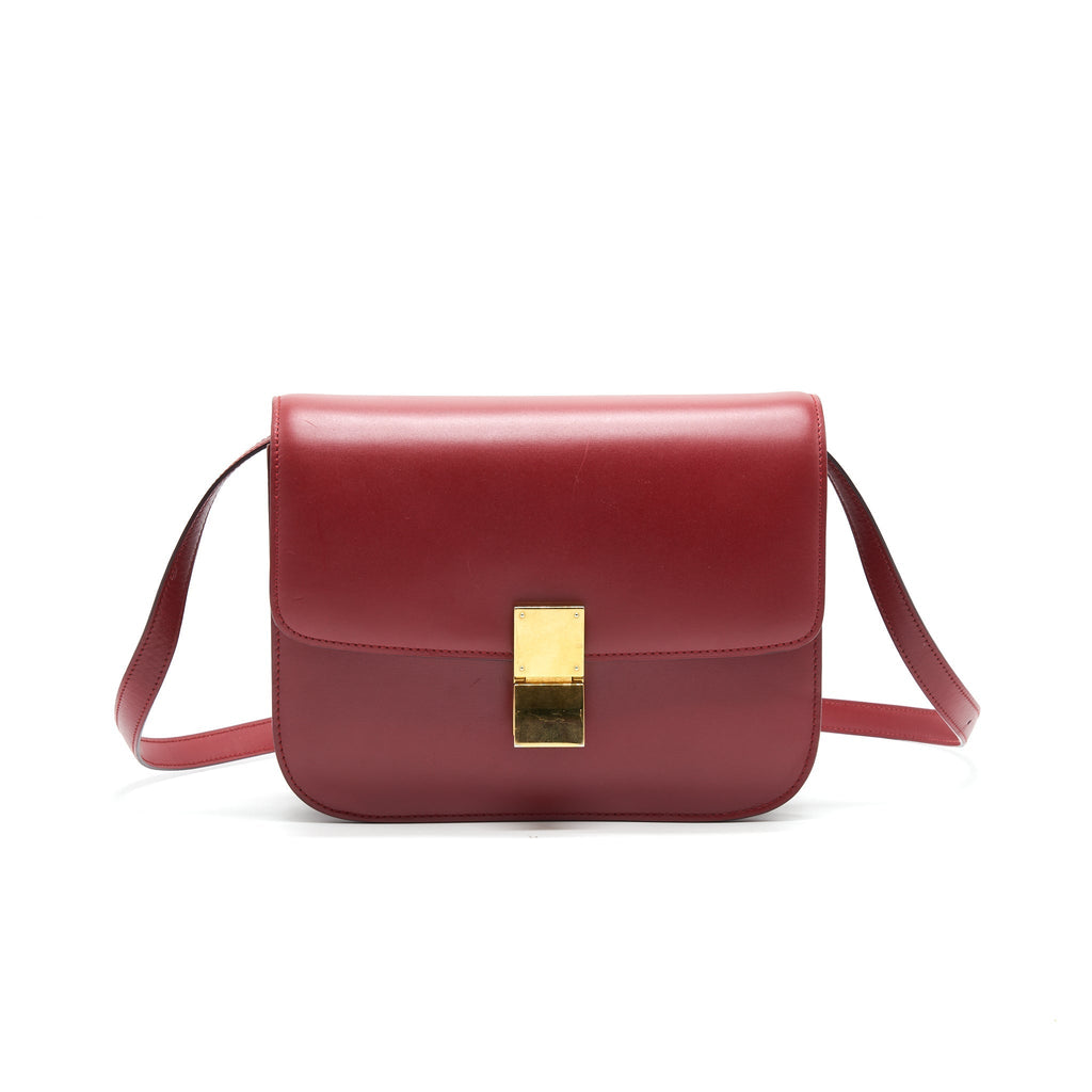 Celine Medium Classic Bag Red with