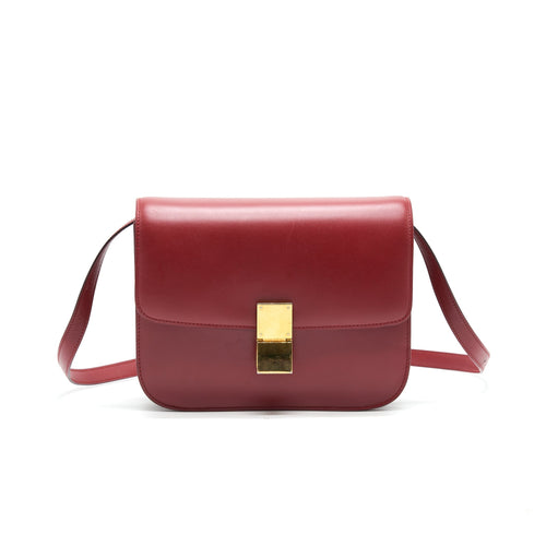 Celine Medium Classic Bag Red with
