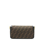 Fendi Baguette Bag FF Jacquard Fabric Brown GHW
