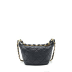 Chanel Hobo Crossbody Bag Lambskin Black GHW