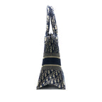Dior Medium Book Tote Blue Oblique Embroidery