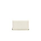 Chanel Chevron Caviar Wallet on Chain Ivory LGHW