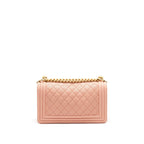 CHANEL MEDIUM BOY CHANEL BAG CAVIAR PINK GHW