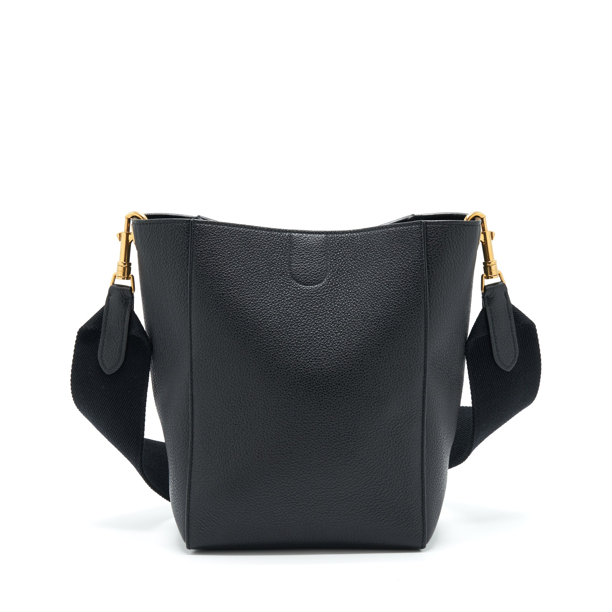 Celine Small Sangle Bucket Bag Soft Grained Calfskin Black