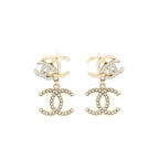 Chanel Logos Earrings With Pearls And Crystal LGHW