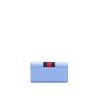 Gucci Sylvie Leather Continental Long Wallet In Blue