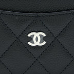Chanel Classic Card Holder Caviar Black SHW