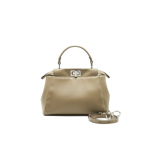 Fendi Mini Peekaboo Light Grey SHW