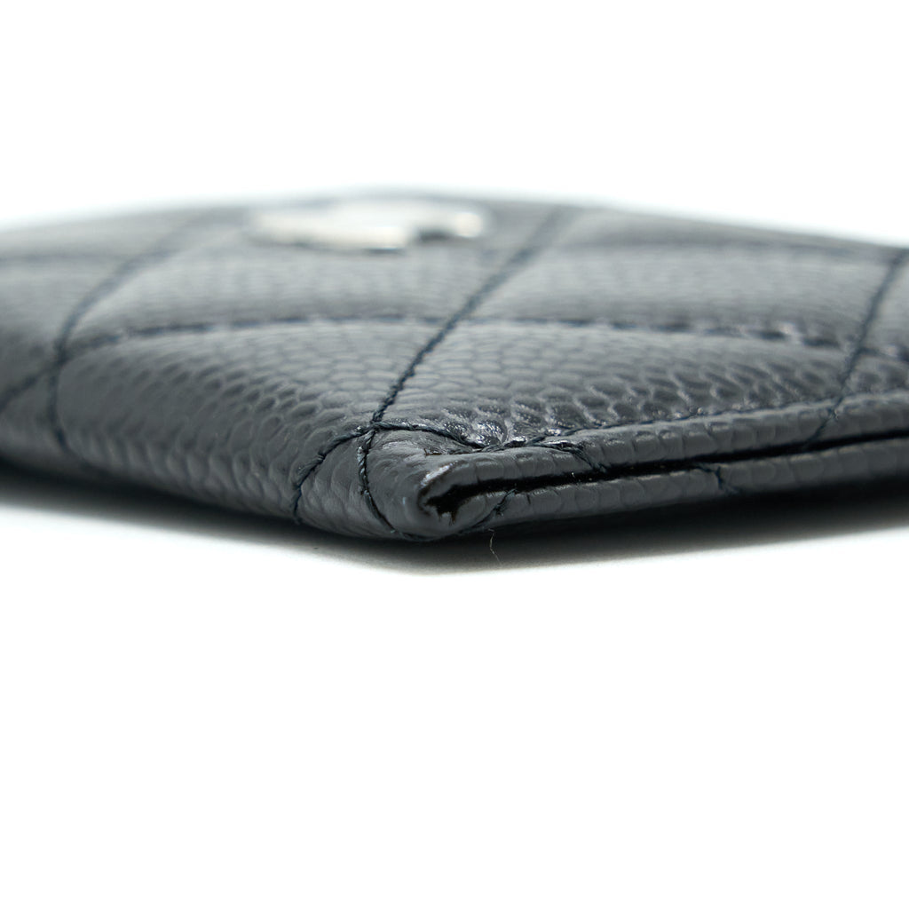 Chanel Classic Card Holder Caviar Black SHW