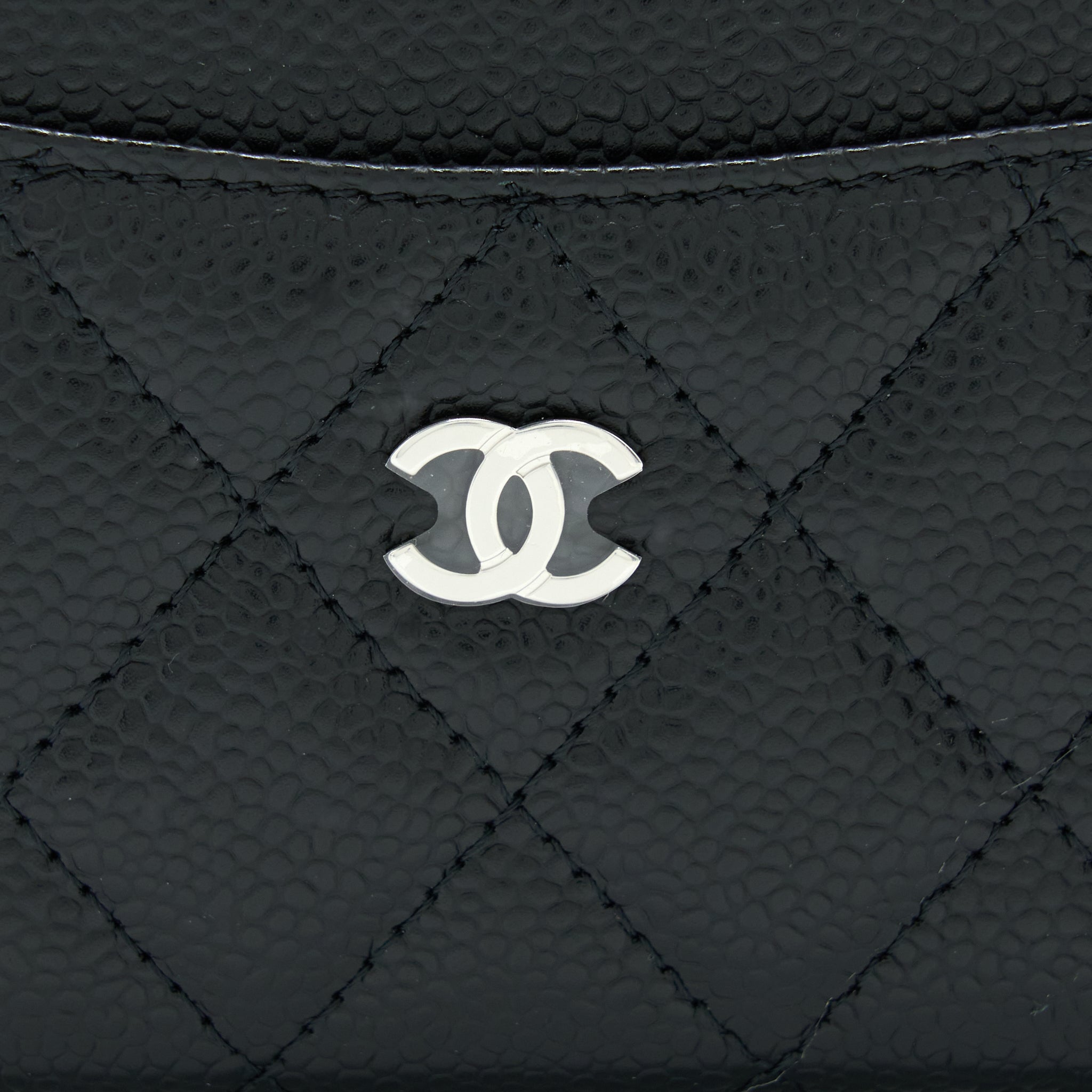 Chanel Classic Card Holder Caviar Black SHW