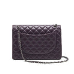 Chanel Maxi Double Flap Bag Lambskin Burgundy SHW