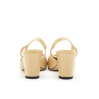 Chanel Sling Back Beige/ Black size 35.5