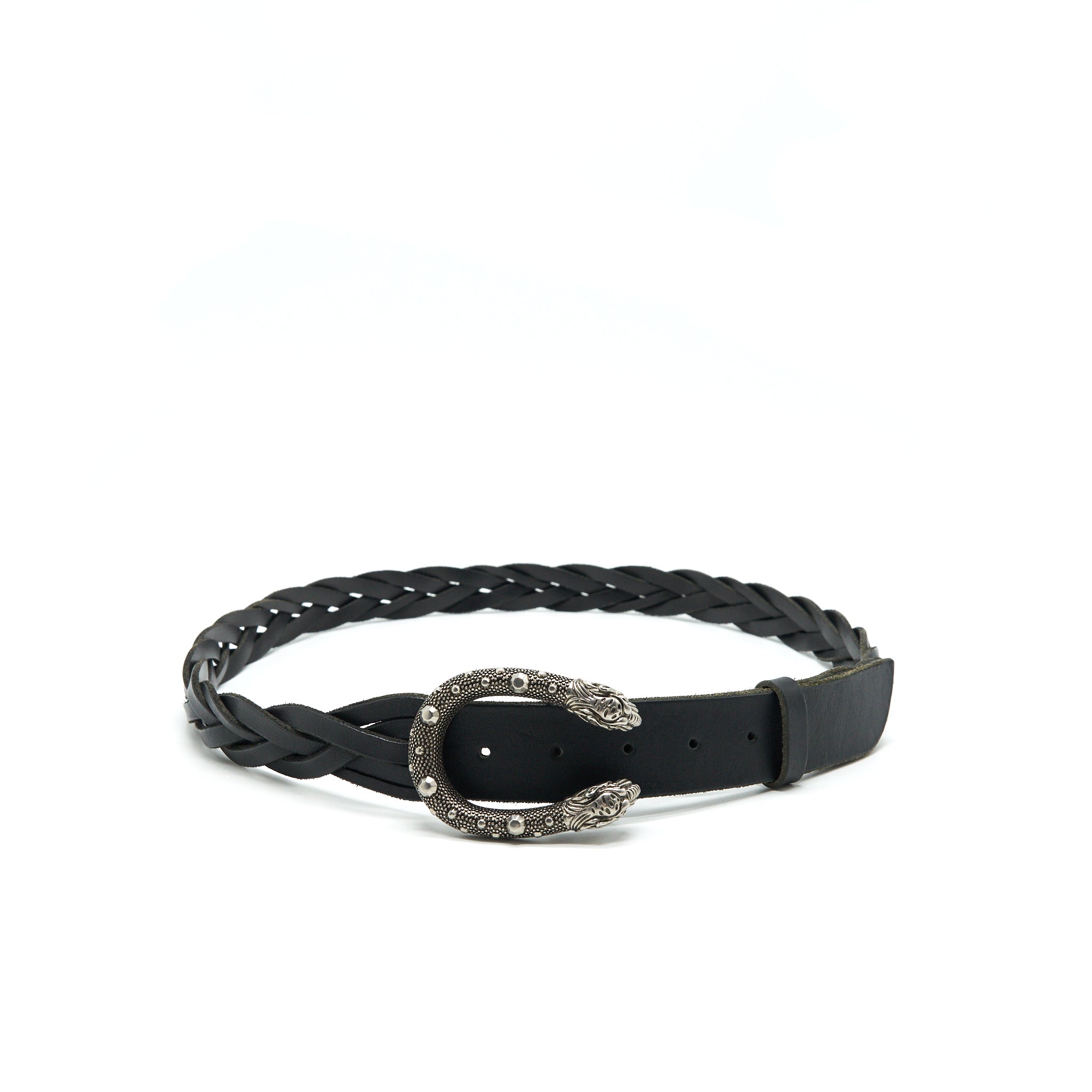 GUCCI 105cm Men’s Dionysus Leather Belt In Black