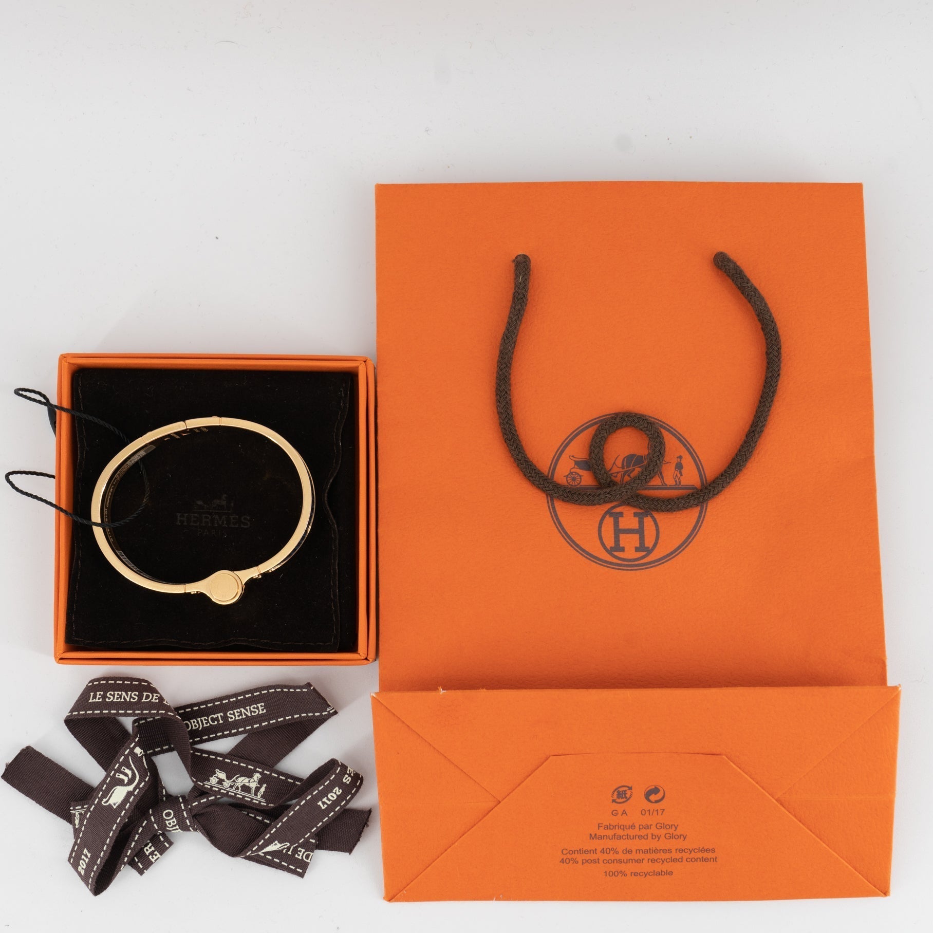 Hermes lizard hinged bracelet