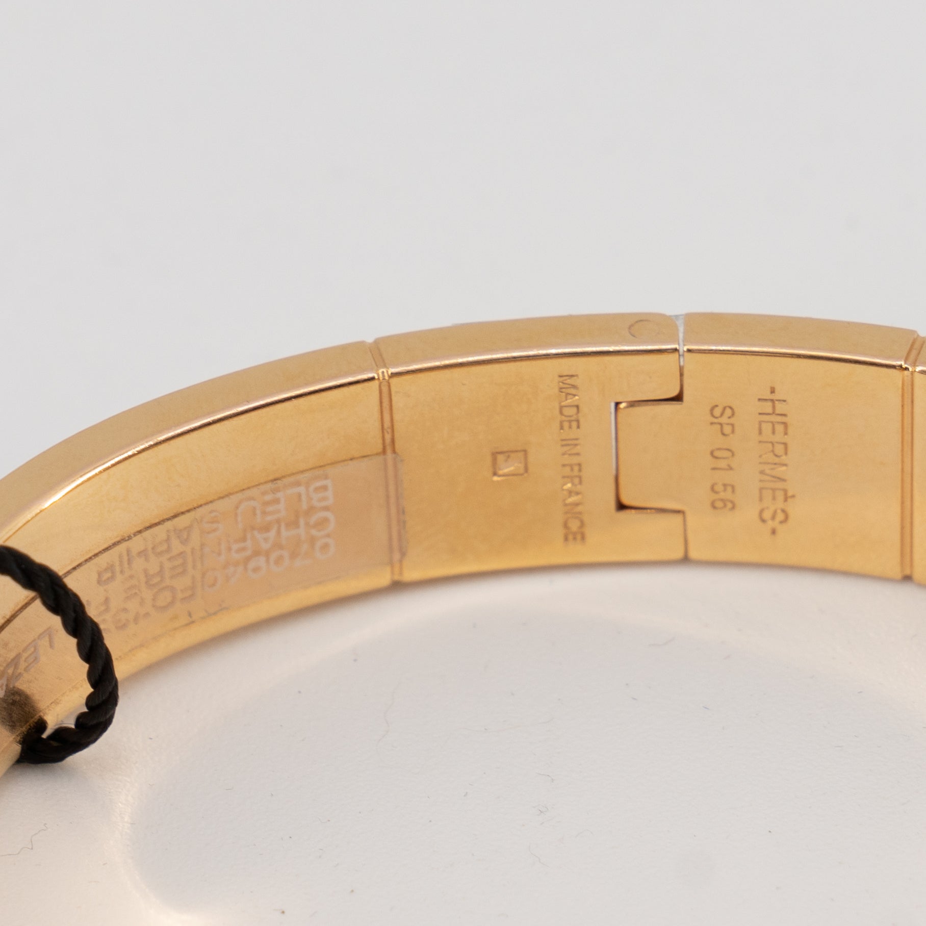 Hermes lizard hinged bracelet