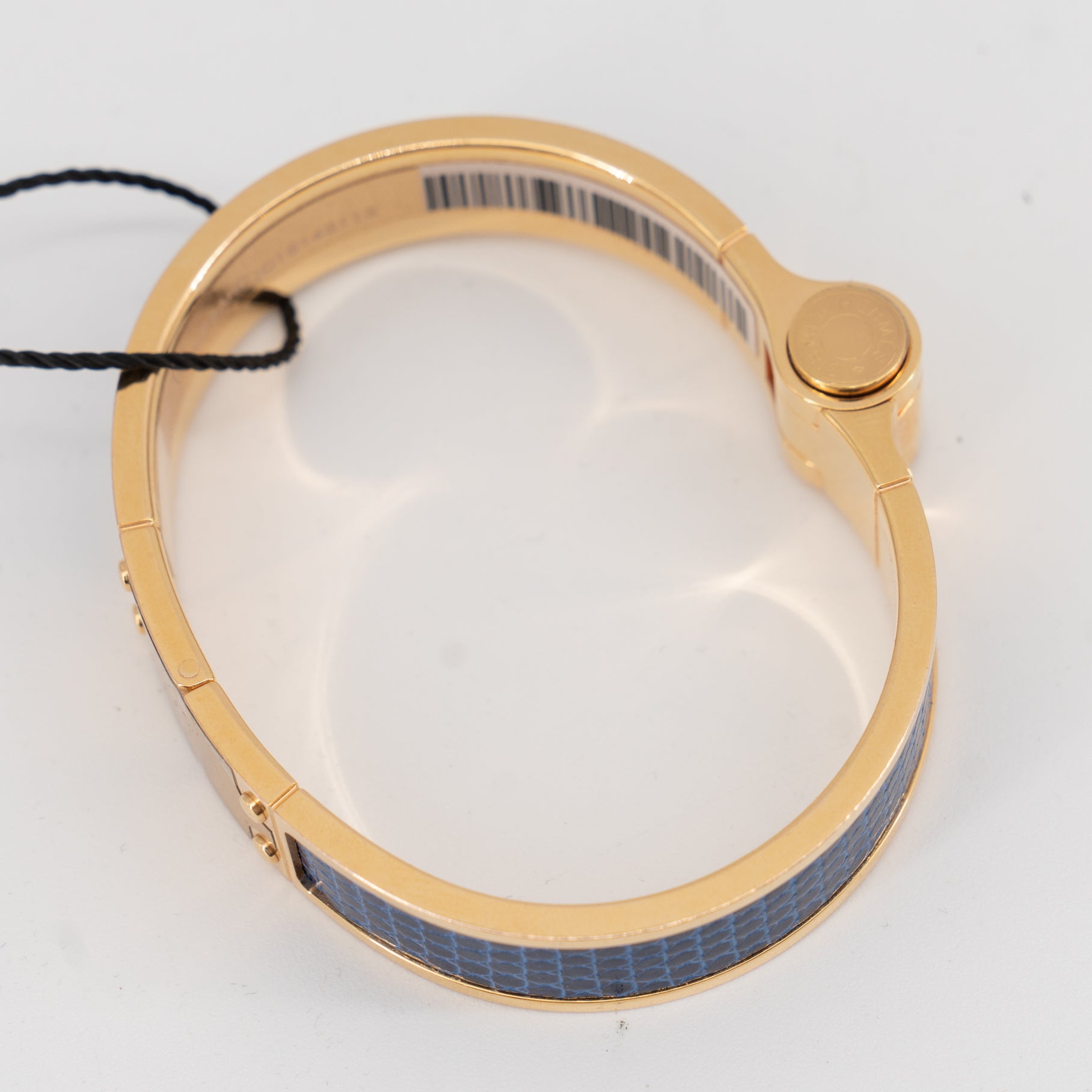 Hermes lizard hinged bracelet