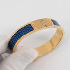 Hermes lizard hinged bracelet