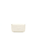 Gucci GG Marmont Super Mini Bag Matelassé White Brushed GHW