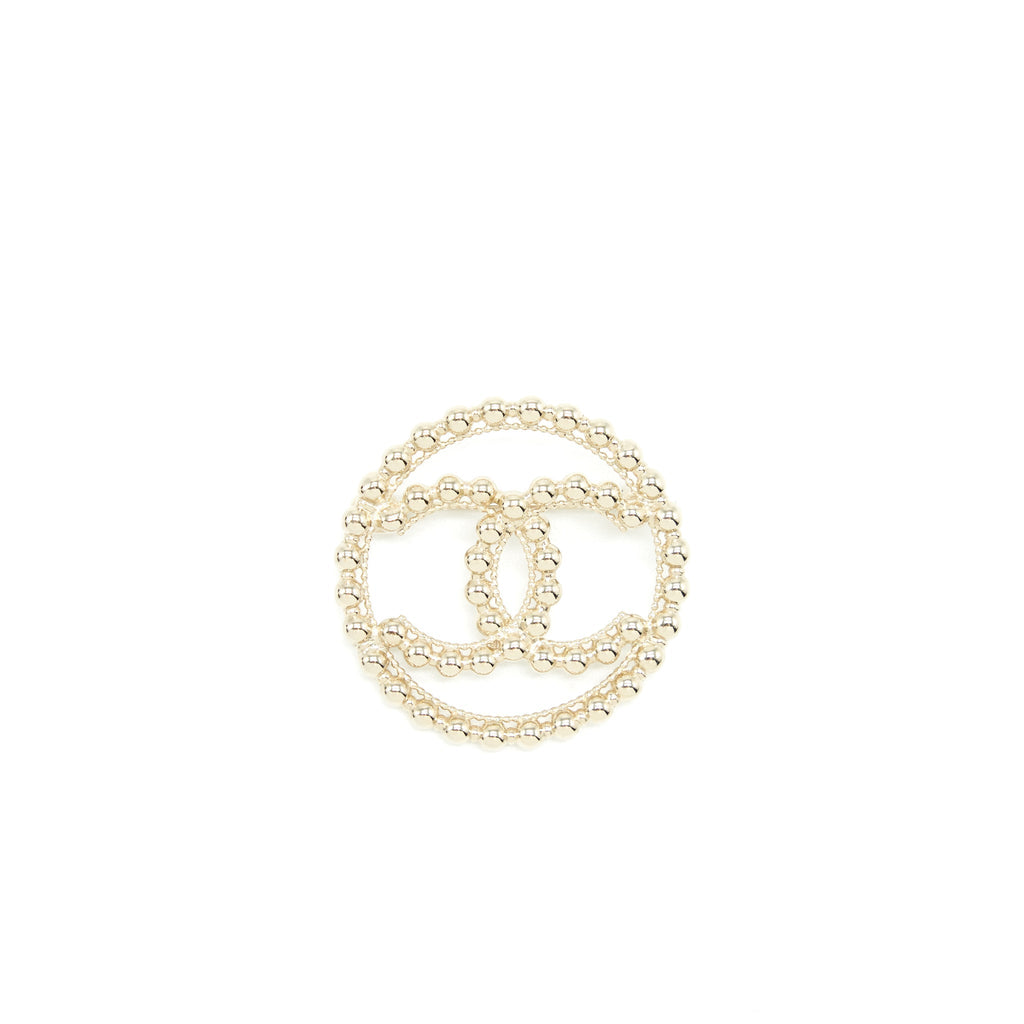 Chanel Round CC Logo Brooch LGHW
