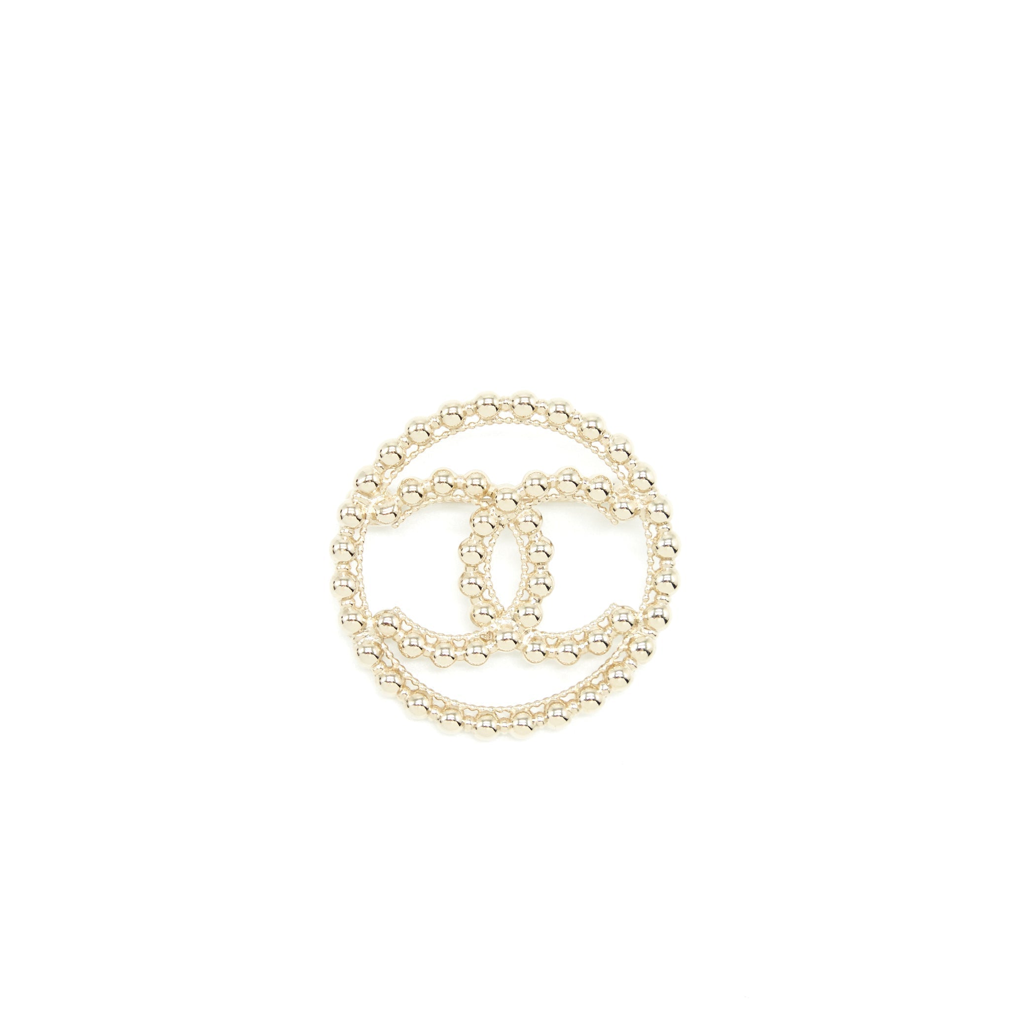 Chanel Round CC Logo Brooch LGHW