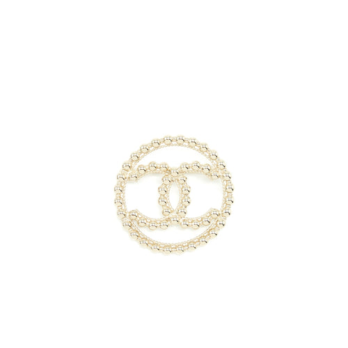 Chanel Round CC Logo Brooch LGHW