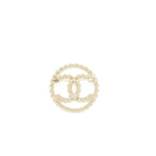 Chanel Round CC Logo Brooch LGHW