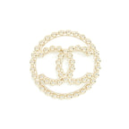Chanel Round CC Logo Brooch LGHW