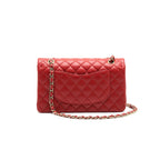 Chanel Medium Classic Double Flap Bag Red LGHW serial29