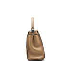FENDI MEDIUM PEEKABOO BAG DARK BEIGE WITH SHW