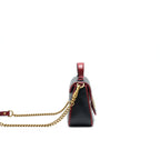 GUCCI GG MARMONT MINI TOP HANDLE BAG BLACK GHW