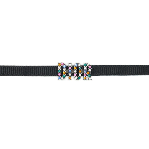 Dior Letter Choker Black/Multicoloured logo
