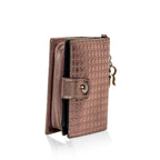 Dior Cannage Metallic Wallet Pink