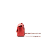 Chanel Mini Square Flap Bag Lambskin Red SHW