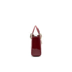 DIOR MINI LADY DIOR PATENT LEATHER IN RED