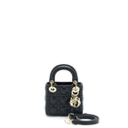 Dior Micro Lady Dior Lambskin Black GHW