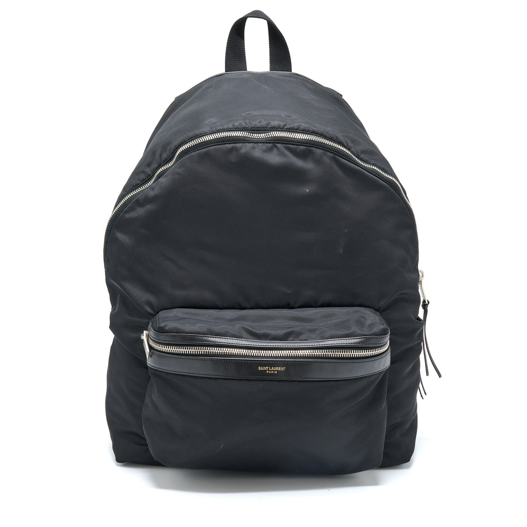 Saint Laurent/YSL City Backpack Nylon Black SHW