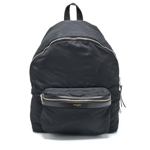 Saint Laurent/YSL City Backpack Nylon Black SHW