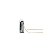 DIOR DIORAMA WALLET ON CHAIN IN METALLIC SILVER GHW