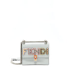 Fendi Kan I Studded Shoulder Bag Light Blue/Multicolour SHW